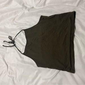 John Galt green halter top